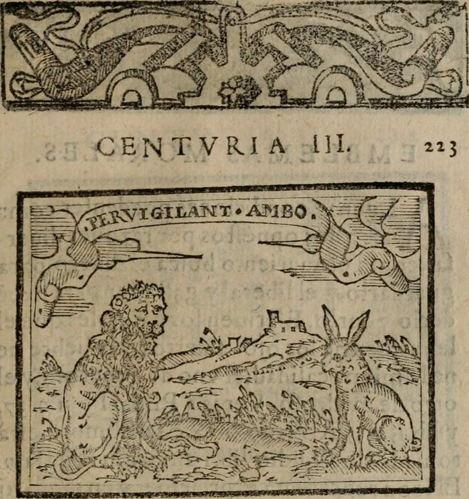 An illustration from Emblemas morales de Don Sebastian de Couarrubias Orozco ..., 1610, leaf 446