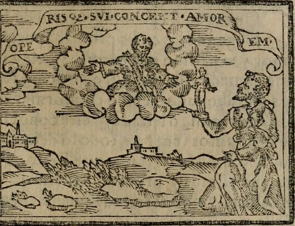 An illustration from Emblemas morales de Don Sebastian de Couarrubias Orozco ..., 1610, leaf 448