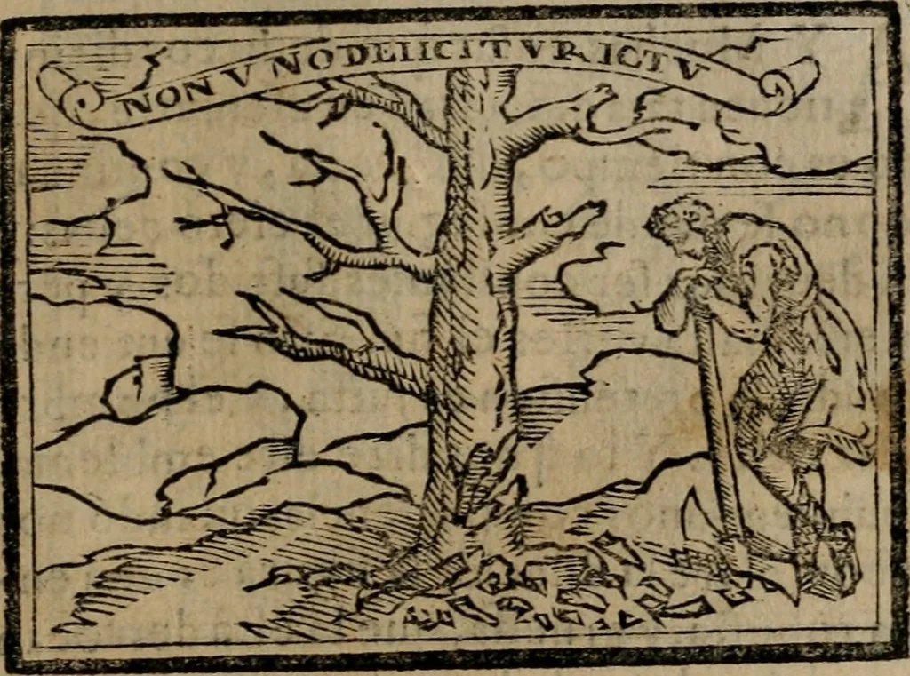 An illustration from Emblemas morales de Don Sebastian de Couarrubias Orozco ..., 1610, leaf 450