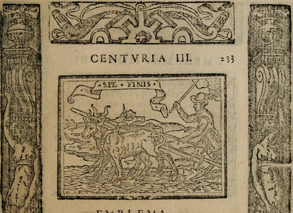 An illustration from Emblemas morales de Don Sebastian de Couarrubias Orozco ..., 1610, leaf 466