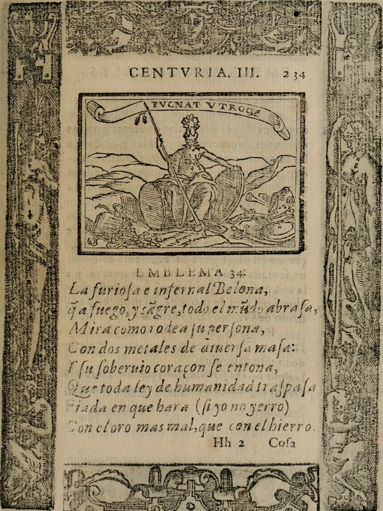 An illustration from Emblemas morales de Don Sebastian de Couarrubias Orozco ..., 1610, leaf 468