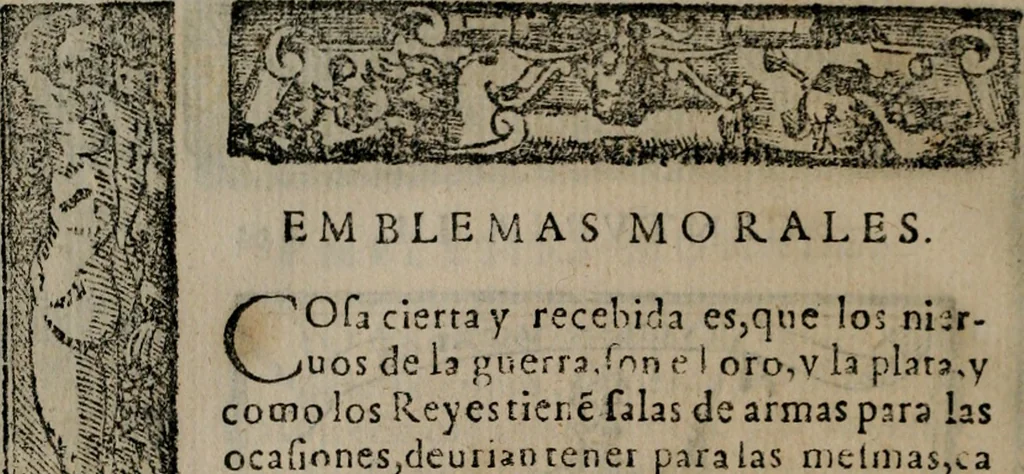 An illustration from Emblemas morales de Don Sebastian de Couarrubias Orozco ..., 1610, leaf 469