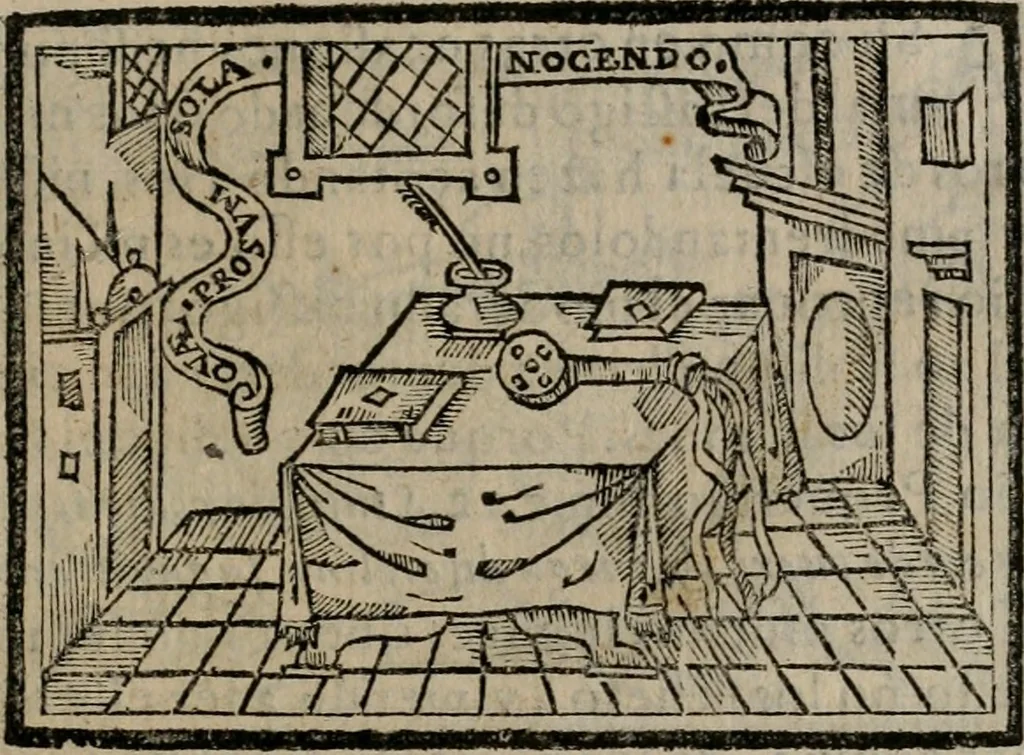 An illustration from Emblemas morales de Don Sebastian de Couarrubias Orozco ..., 1610, leaf 474