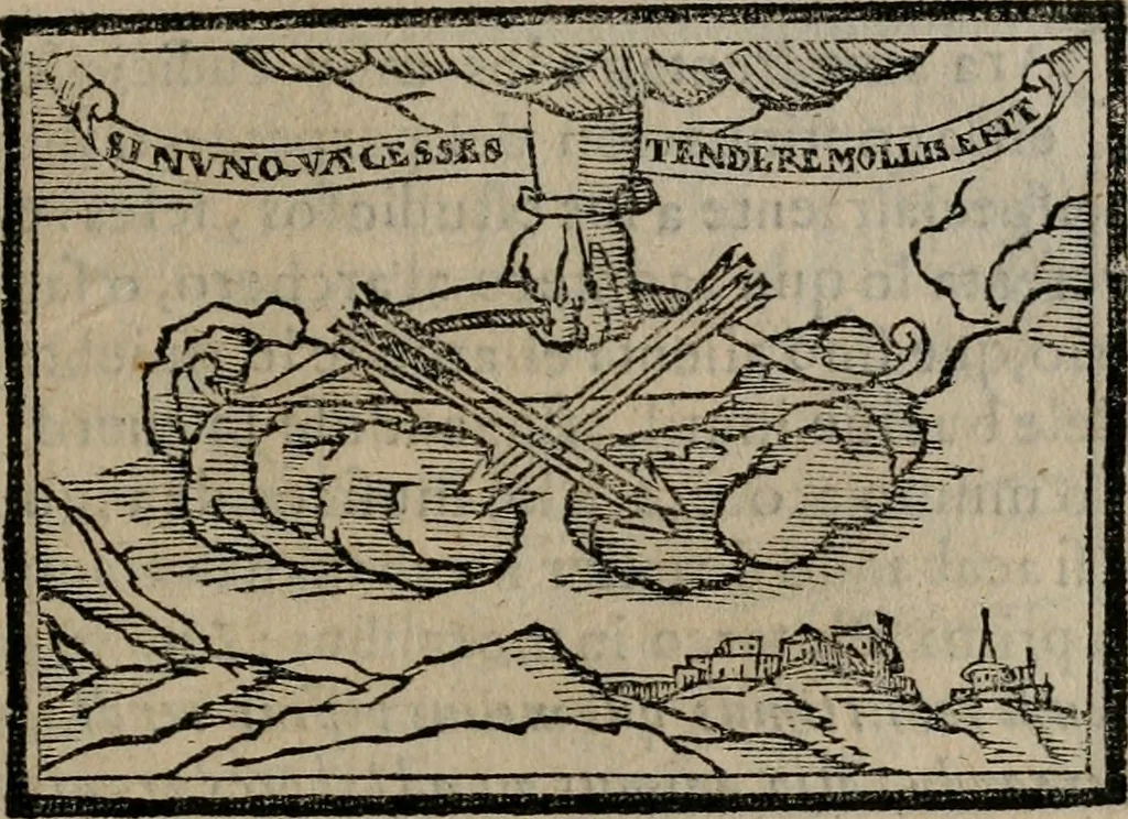 An illustration from Emblemas morales de Don Sebastian de Couarrubias Orozco ..., 1610, leaf 476