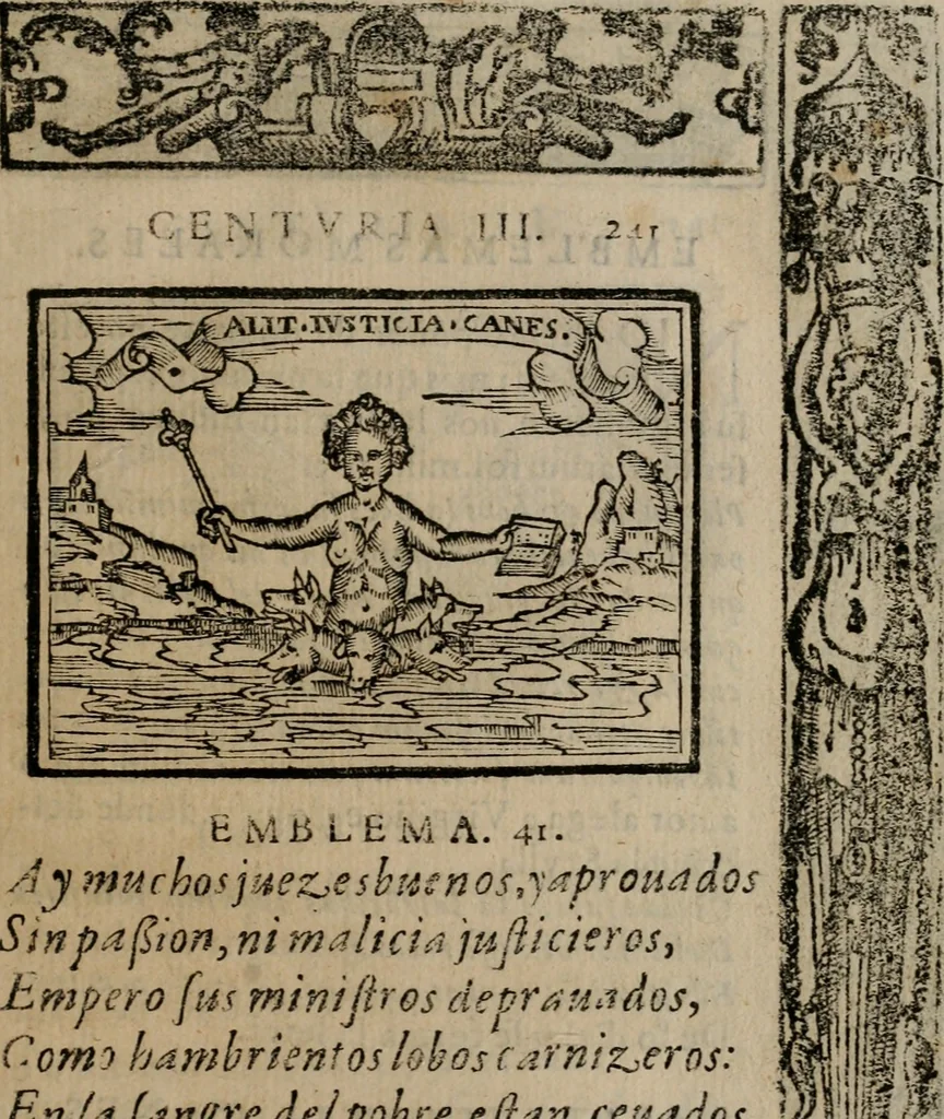 An illustration from Emblemas morales de Don Sebastian de Couarrubias Orozco ..., 1610, leaf 480