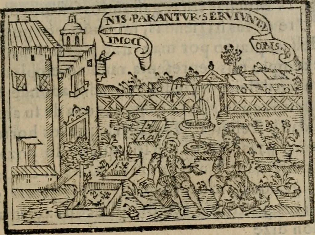 An illustration from Emblemas morales de Don Sebastian de Couarrubias Orozco ..., 1610, leaf 486