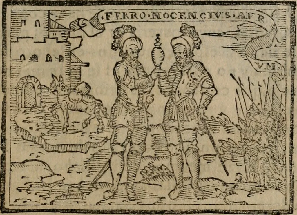 An illustration from Emblemas morales de Don Sebastian de Couarrubias Orozco ..., 1610, leaf 524