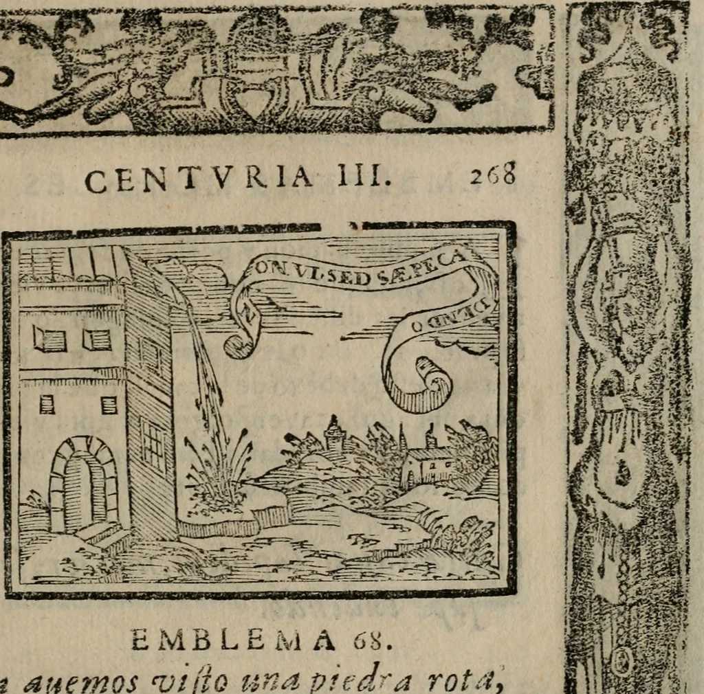 An illustration from Emblemas morales de Don Sebastian de Couarrubias Orozco ..., 1610, leaf 536