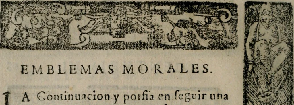 An illustration from Emblemas morales de Don Sebastian de Couarrubias Orozco ..., 1610, leaf 537