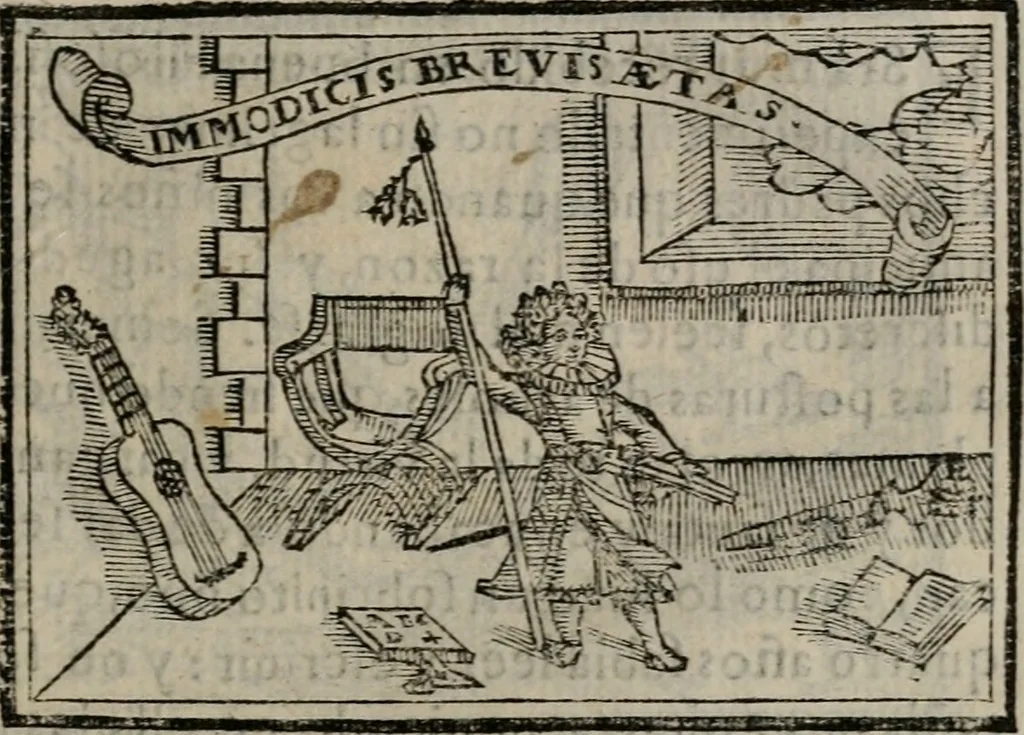 An illustration from Emblemas morales de Don Sebastian de Couarrubias Orozco ..., 1610, leaf 552