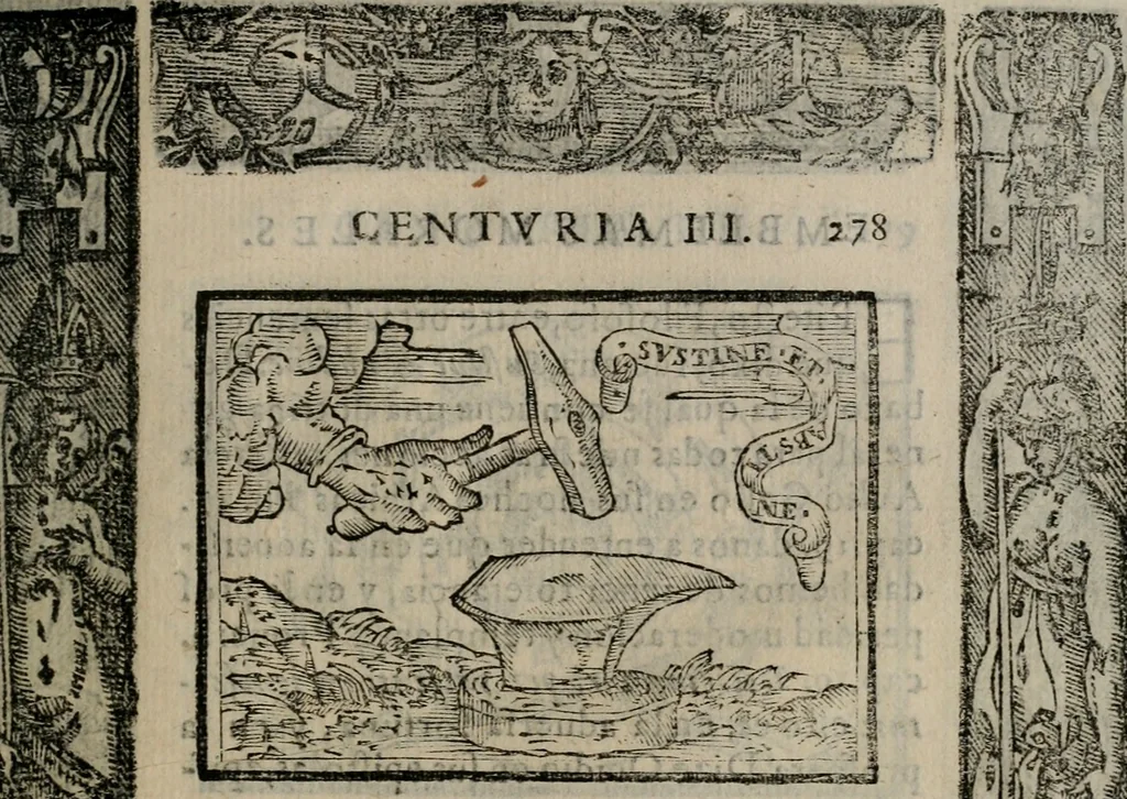An illustration from Emblemas morales de Don Sebastian de Couarrubias Orozco ..., 1610, leaf 556