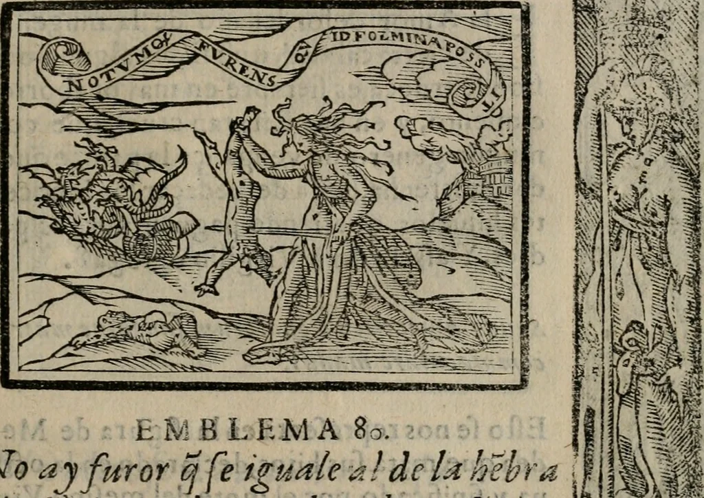 An illustration from Emblemas morales de Don Sebastian de Couarrubias Orozco ..., 1610, leaf 560