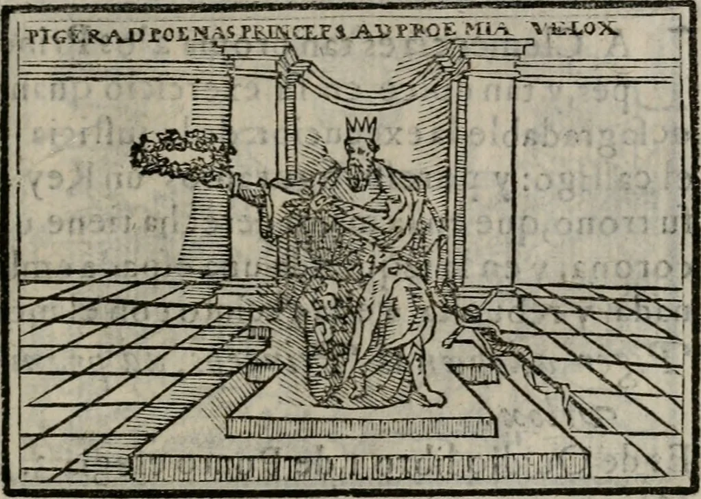 An illustration from Emblemas morales de Don Sebastian de Couarrubias Orozco ..., 1610, leaf 564