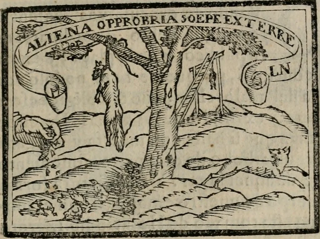 An illustration from Emblemas morales de Don Sebastian de Couarrubias Orozco ..., 1610, leaf 582