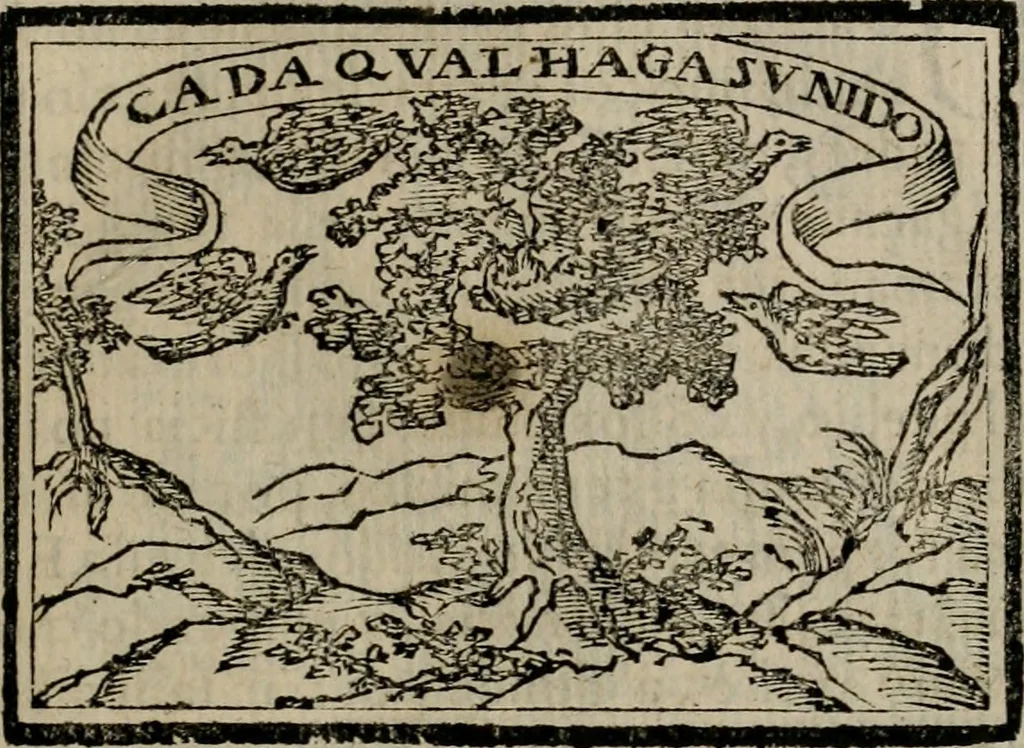 An illustration from Emblemas morales de Don Sebastian de Couarrubias Orozco ..., 1610, leaf 76