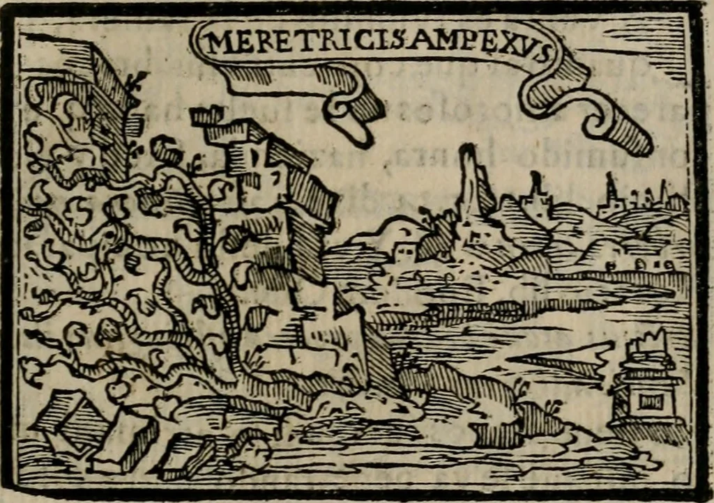 An illustration from Emblemas morales de Don Sebastian de Couarrubias Orozco ..., 1610, leaf 80