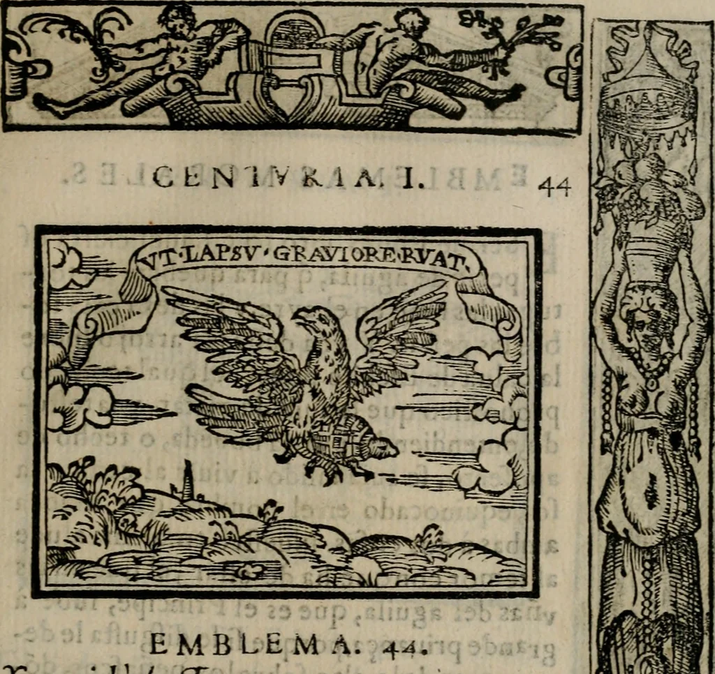 An illustration from Emblemas morales de Don Sebastian de Couarrubias Orozco ..., 1610, leaf 94