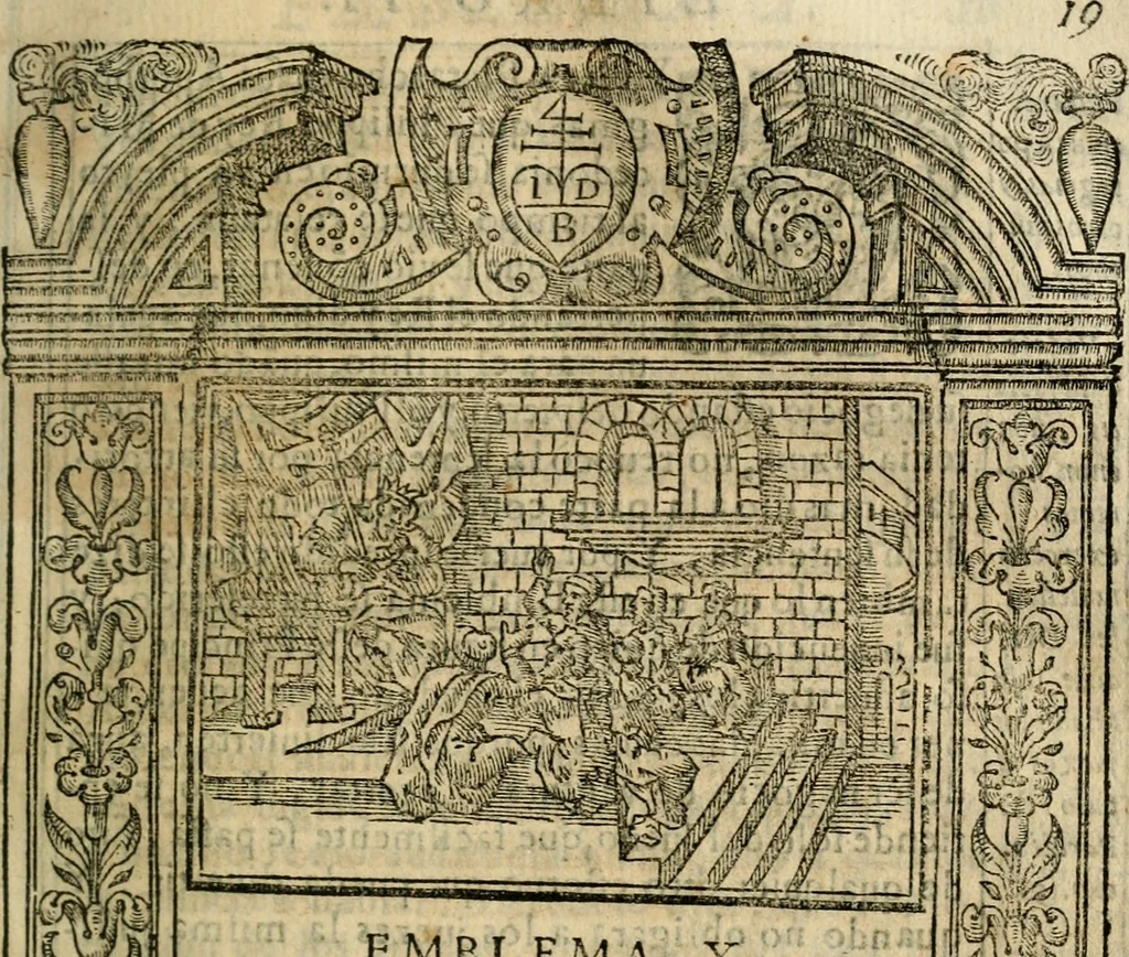An illustration from Emblemas morales de Don Iuan de Horozco Covarruuias..., 1604, leaf 220