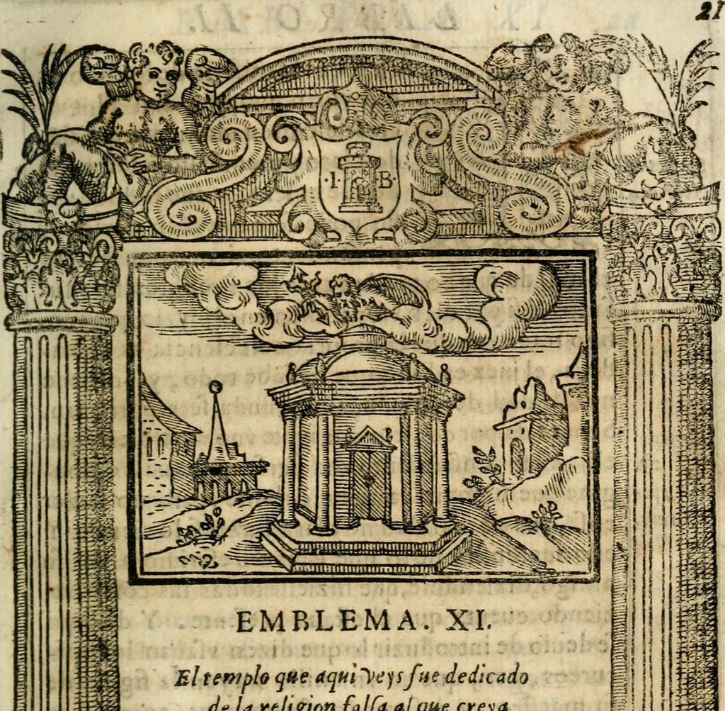 An illustration from Emblemas morales de Don Iuan de Horozco Covarruuias..., 1604, leaf 222