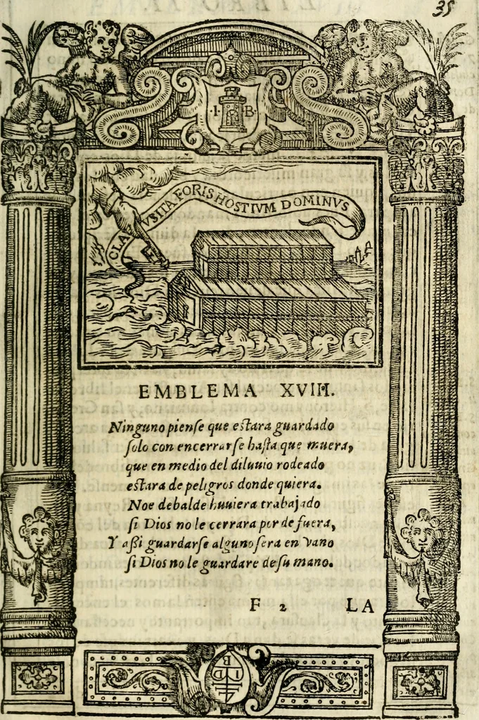 An illustration from Emblemas morales de Don Iuan de Horozco Covarruuias..., 1604, leaf 250