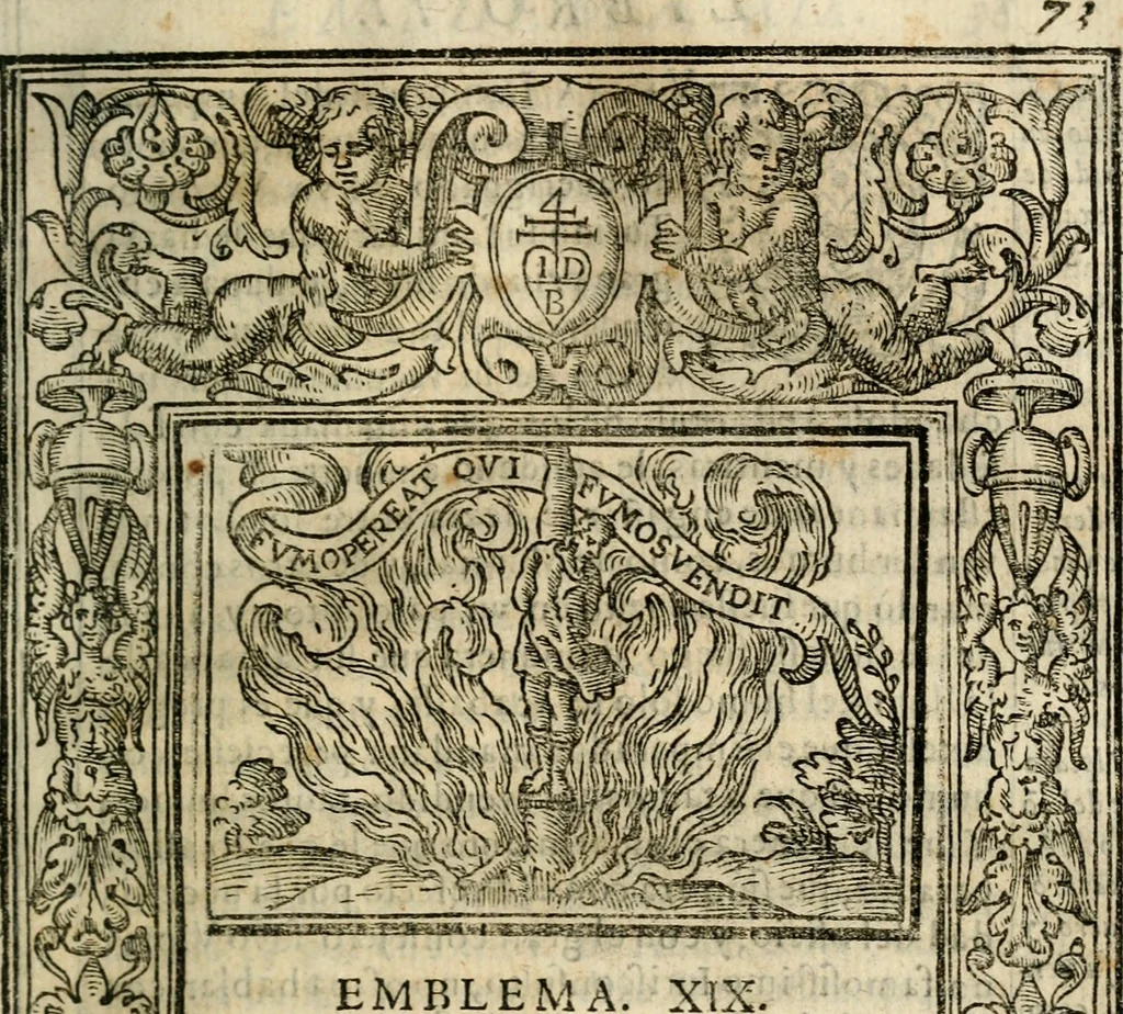 An illustration from Emblemas morales de Don Iuan de Horozco Covarruuias..., 1604, leaf 254