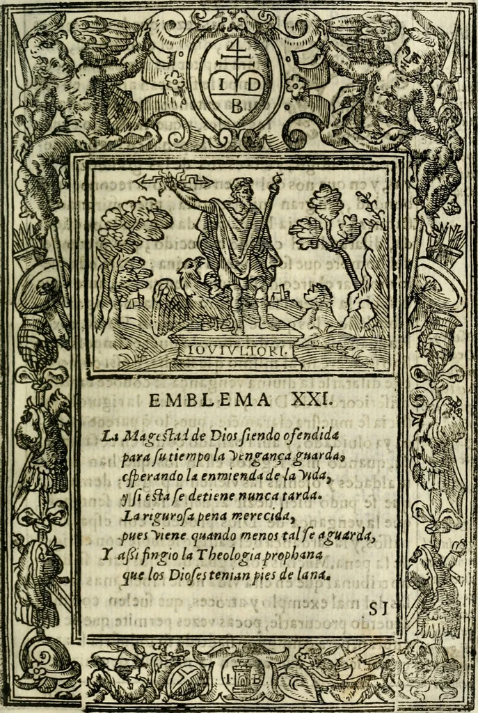 An illustration from Emblemas morales de Don Iuan de Horozco Covarruuias..., 1604, leaf 262