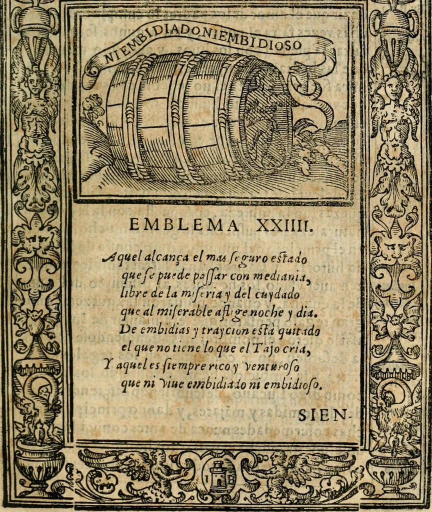 An illustration from Emblemas morales de Don Iuan de Horozco Covarruuias..., 1604, leaf 274