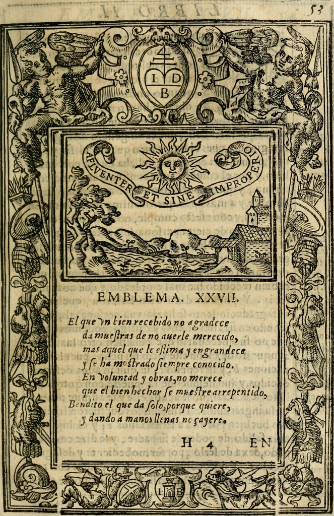 An illustration from Emblemas morales de Don Iuan de Horozco Covarruuias..., 1604, leaf 286