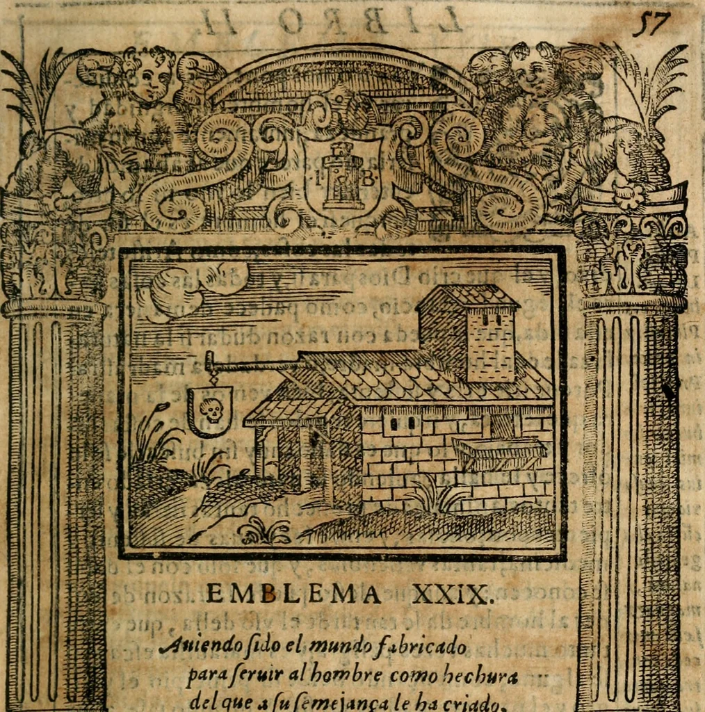 An illustration from Emblemas morales de Don Iuan de Horozco Covarruuias..., 1604, leaf 294