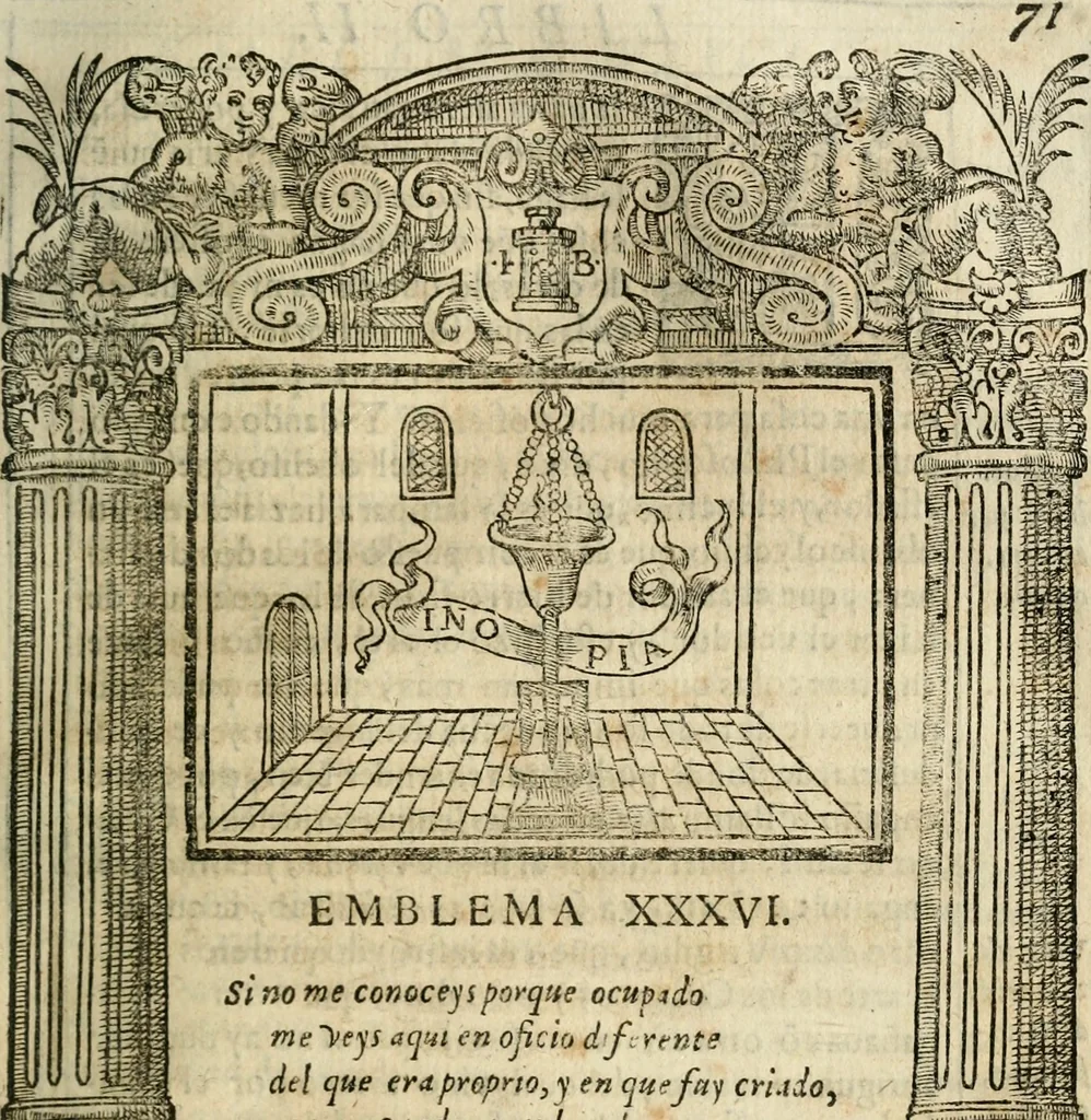 An illustration from Emblemas morales de Don Iuan de Horozco Covarruuias..., 1604, leaf 322