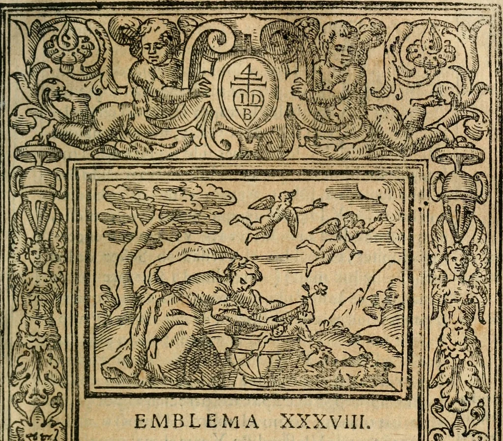 An illustration from Emblemas morales de Don Iuan de Horozco Covarruuias..., 1604, leaf 330