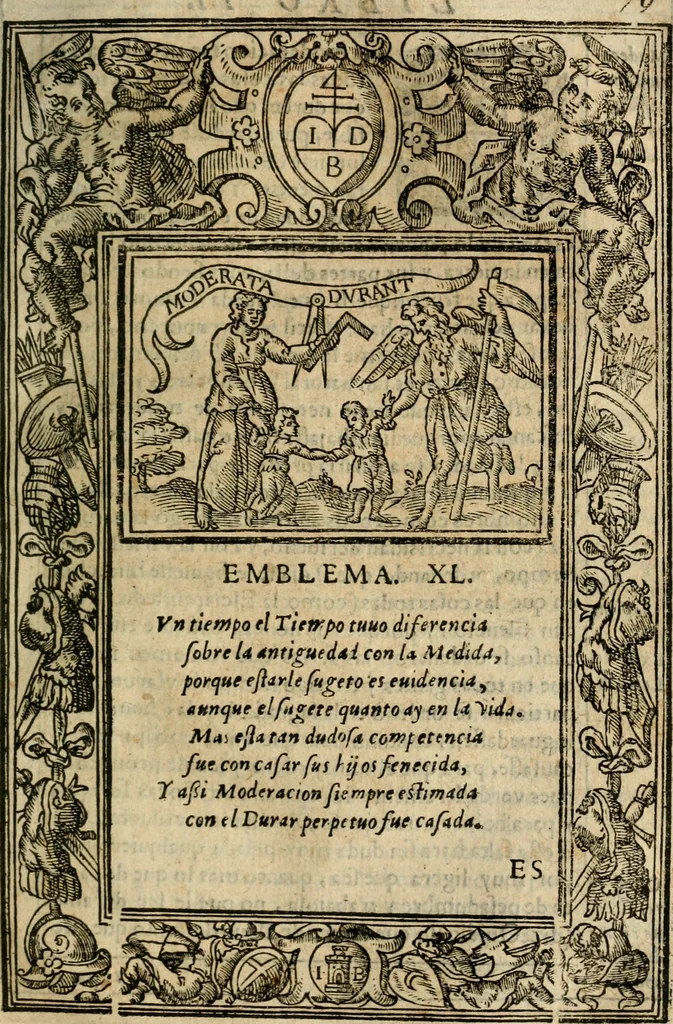 An illustration from Emblemas morales de Don Iuan de Horozco Covarruuias..., 1604, leaf 338
