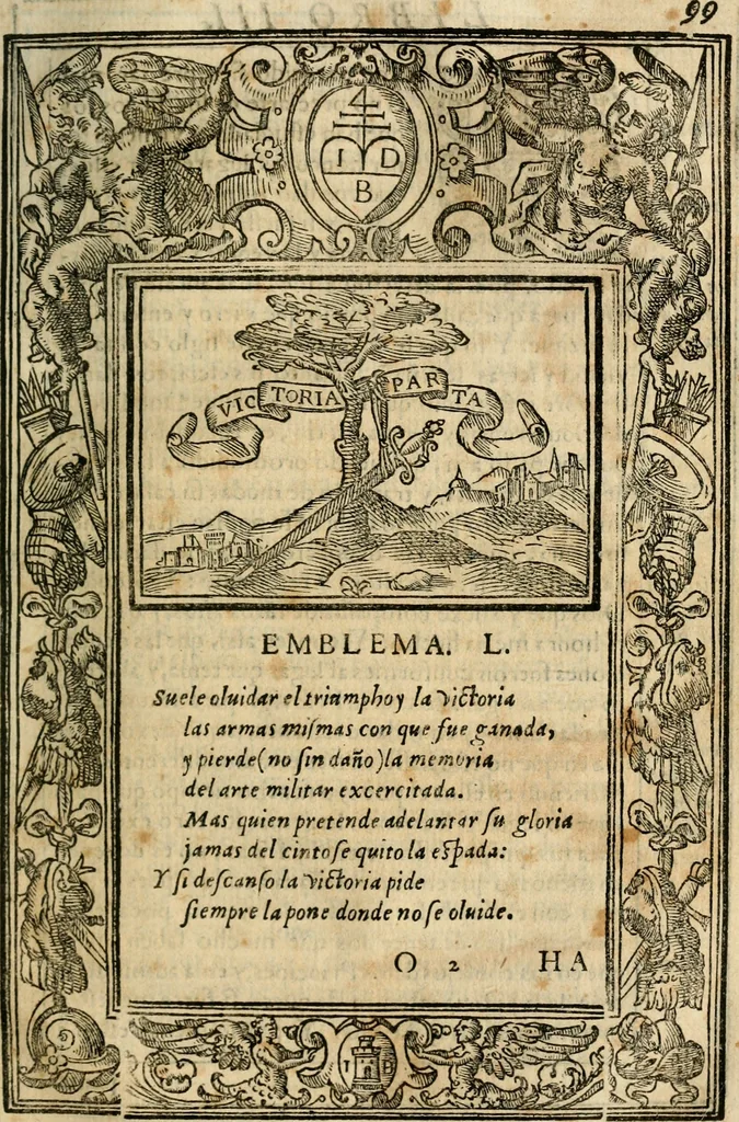 An illustration from Emblemas morales de Don Iuan de Horozco Covarruuias..., 1604, leaf 376