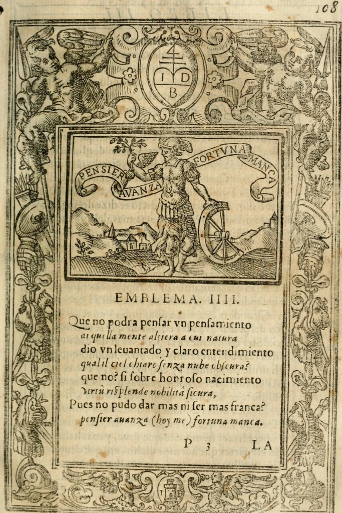 An illustration from Emblemas morales de Don Iuan de Horozco Covarruuias..., 1604, leaf 394