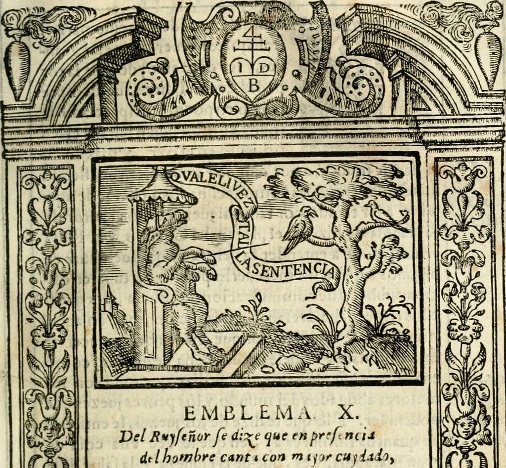 An illustration from Emblemas morales de Don Iuan de Horozco Covarruuias..., 1604, leaf 418