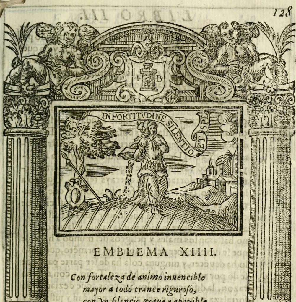 An illustration from Emblemas morales de Don Iuan de Horozco Covarruuias..., 1604, leaf 434