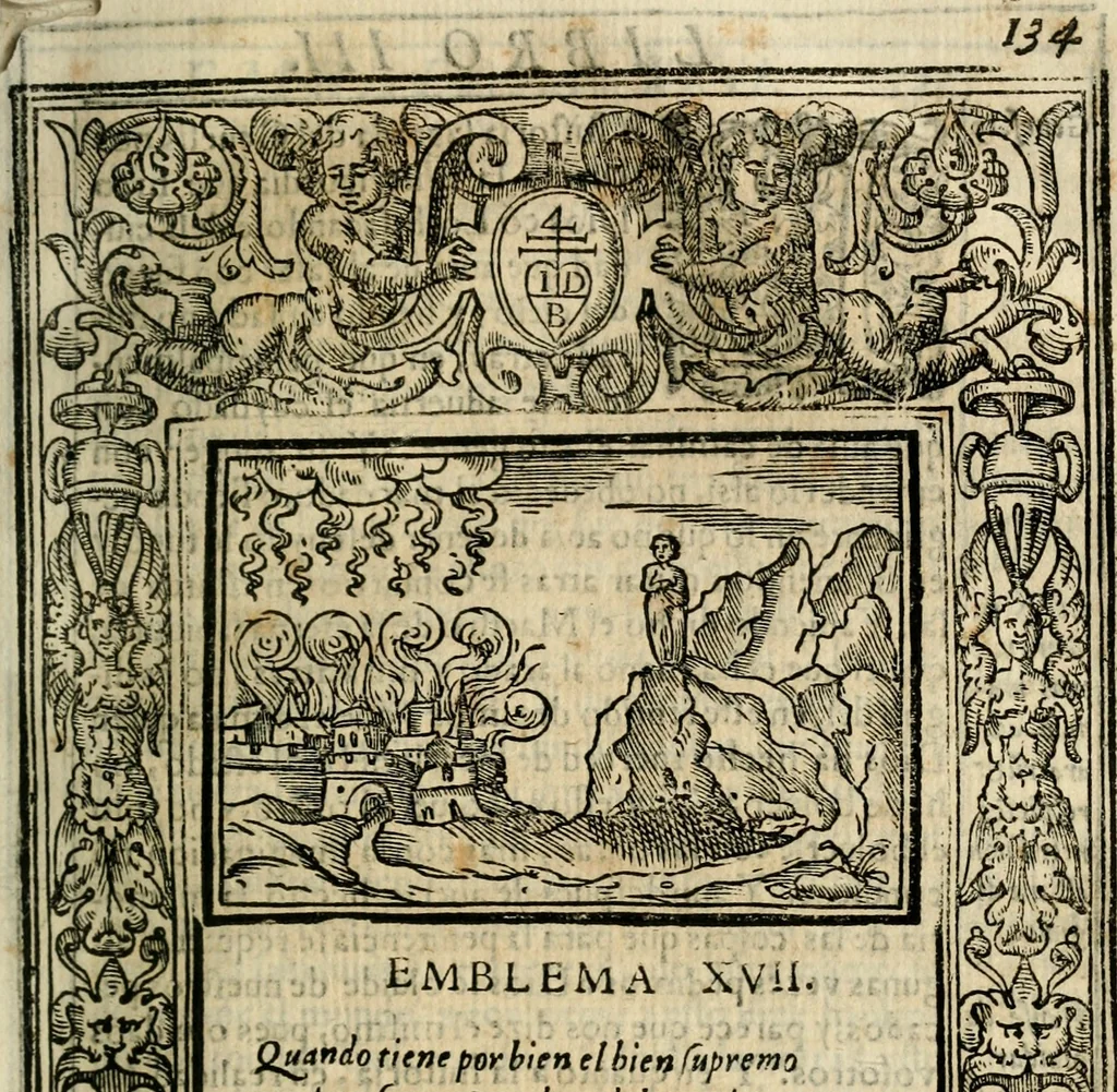 An illustration from Emblemas morales de Don Iuan de Horozco Covarruuias..., 1604, leaf 446