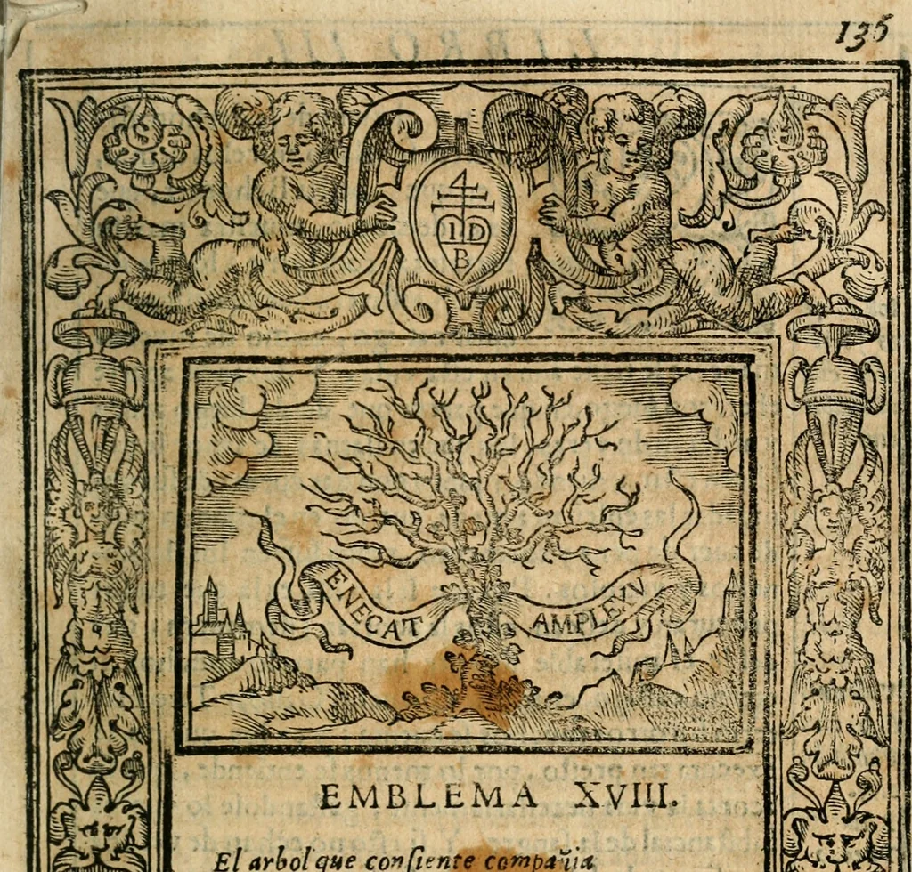 An illustration from Emblemas morales de Don Iuan de Horozco Covarruuias..., 1604, leaf 450