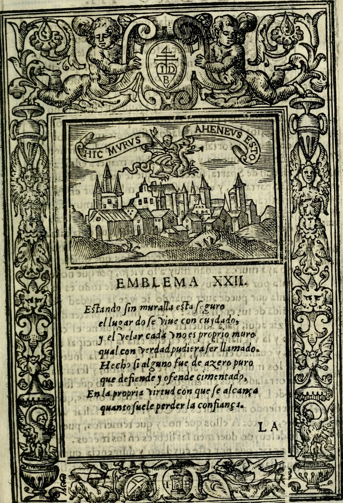 An illustration from Emblemas morales de Don Iuan de Horozco Covarruuias..., 1604, leaf 466