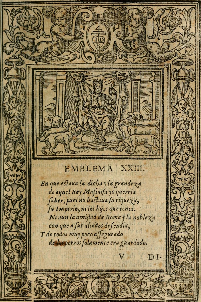 An illustration from Emblemas morales de Don Iuan de Horozco Covarruuias..., 1604, leaf 470