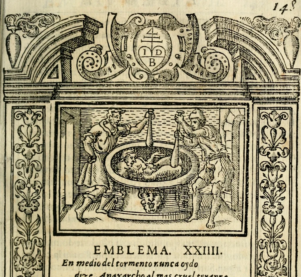An illustration from Emblemas morales de Don Iuan de Horozco Covarruuias..., 1604, leaf 474