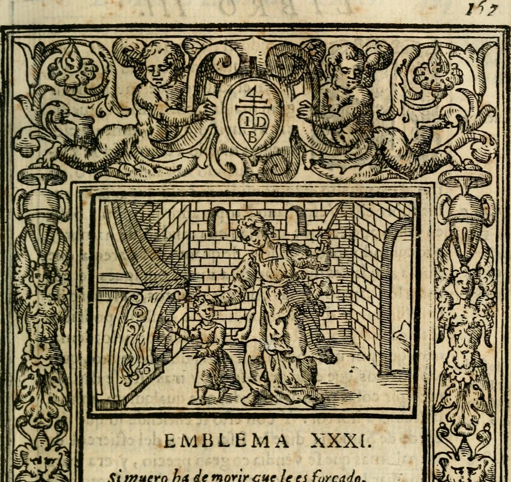 An illustration from Emblemas morales de Don Iuan de Horozco Covarruuias..., 1604, leaf 502