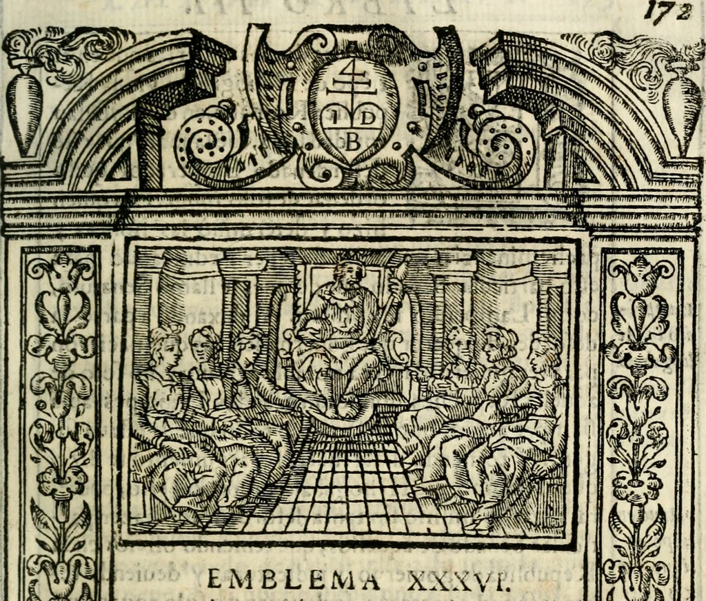 An illustration from Emblemas morales de Don Iuan de Horozco Covarruuias..., 1604, leaf 522