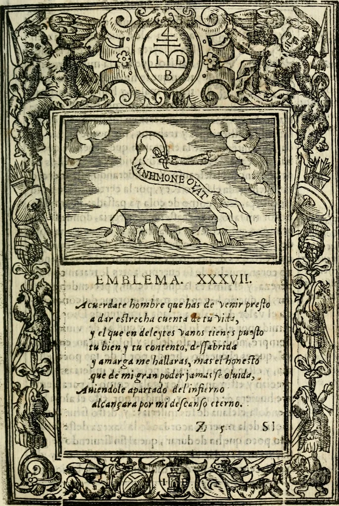 An illustration from Emblemas morales de Don Iuan de Horozco Covarruuias..., 1604, leaf 526