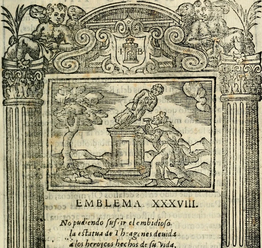 An illustration from Emblemas morales de Don Iuan de Horozco Covarruuias..., 1604, leaf 530