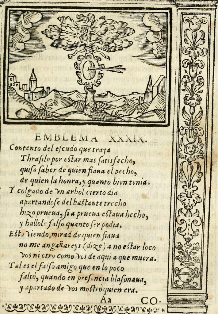 An illustration from Emblemas morales de Don Iuan de Horozco Covarruuias..., 1604, leaf 534