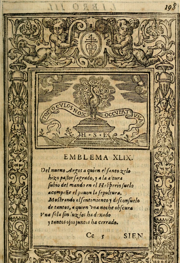 An illustration from Emblemas morales de Don Iuan de Horozco Covarruuias..., 1604, leaf 574