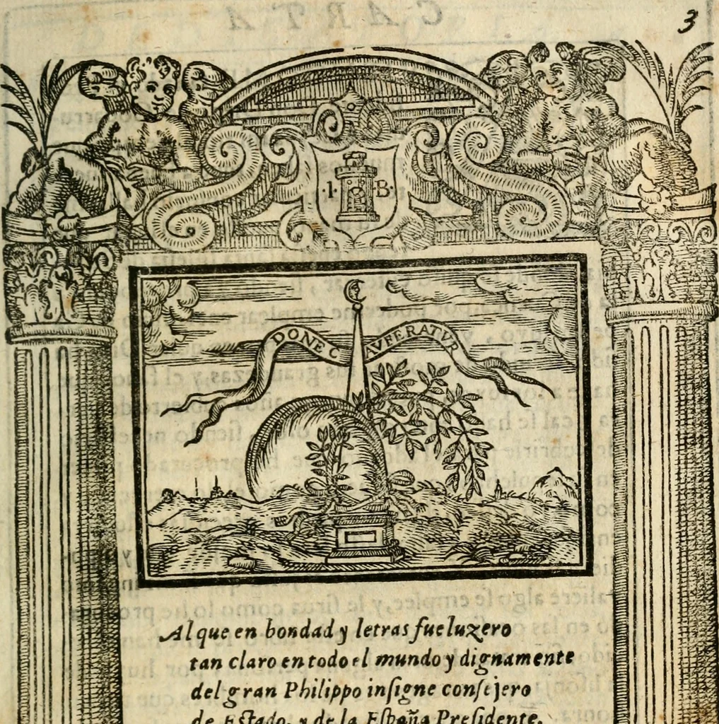 An illustration from Emblemas morales de Don Iuan de Horozco Covarruuias..., 1604, leaf 6
