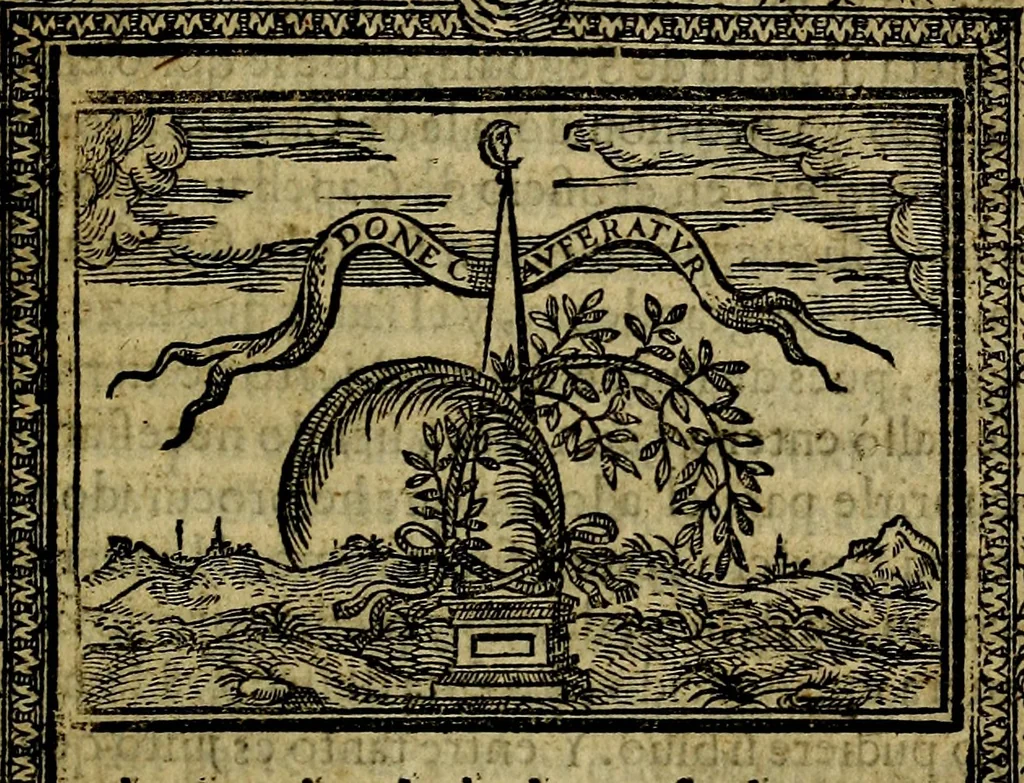 An illustration from Emblemas morales de Don Iuan de Horozco y Couarruuias Arcediano de Cuellar en la Santa Yglesia de Segouia., 1591, leaf 10