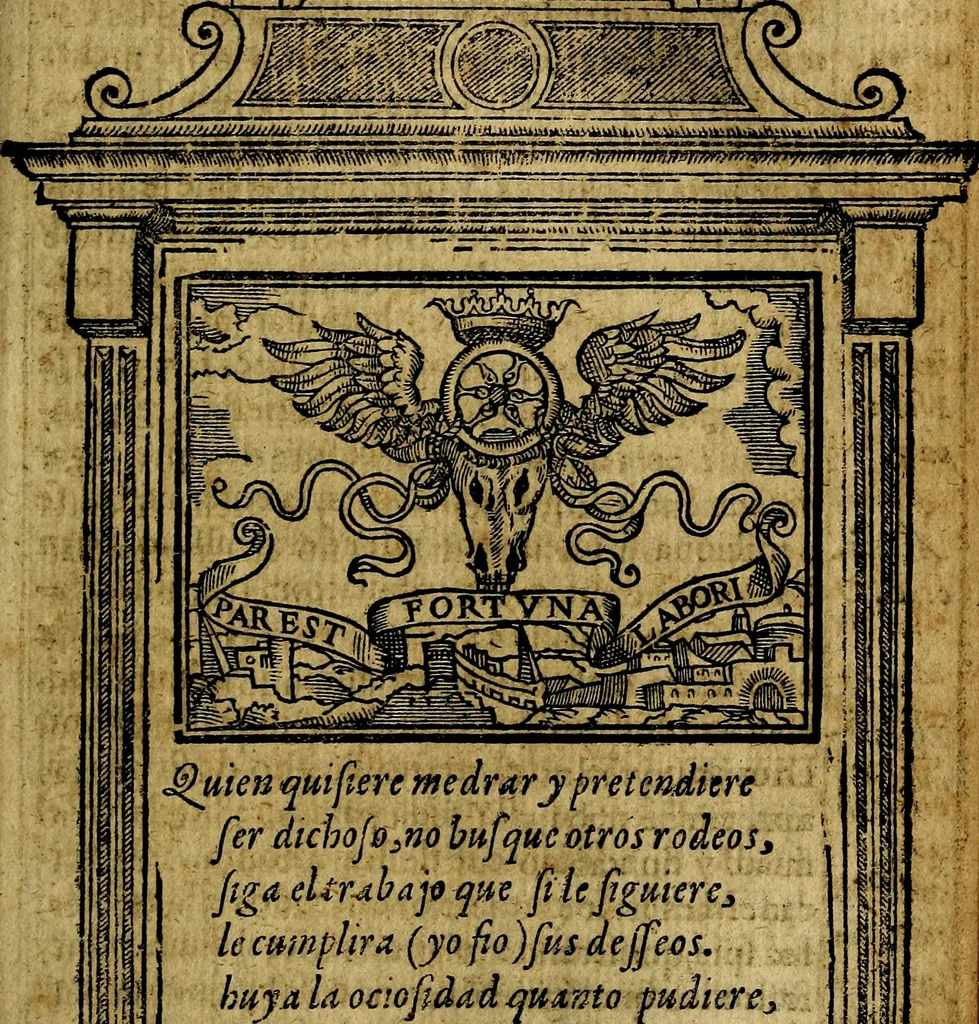 An illustration from Emblemas morales de Don Iuan de Horozco y Couarruuias Arcediano de Cuellar en la Santa Yglesia de Segouia., 1591, leaf 232